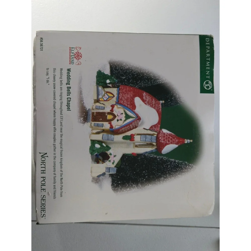 Dept 56 North Pole Series Elf Land Wedding Bells Chapel Christmas Village